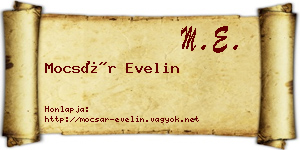 Mocsár Evelin névjegykártya