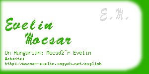 evelin mocsar business card